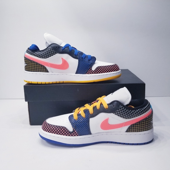Nike Air Jordan 1 Low MMD BG Grid - Picture 2 of 6